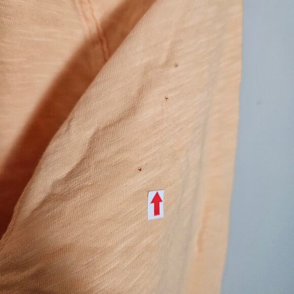 NWOT Zella Pale Orange Long Sleeve Cotton T Shirt Sz Small Flawed - Picture 10 of 11